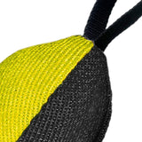 Maxbell Dog Tug Ball Portable Dog Ball Toy for Relaxing Solo Amusement Pets Supplies Black Yellow