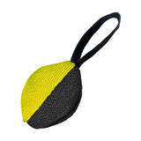 Maxbell Dog Tug Ball Portable Dog Ball Toy for Relaxing Solo Amusement Pets Supplies Black Yellow