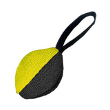 Maxbell Dog Tug Ball Portable Dog Ball Toy for Relaxing Solo Amusement Pets Supplies Black Yellow