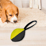 Maxbell Dog Tug Ball Portable Dog Ball Toy for Relaxing Solo Amusement Pets Supplies Black Yellow