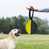 Maxbell Dog Tug Ball Portable Dog Ball Toy for Relaxing Solo Amusement Pets Supplies Black Yellow