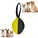 Maxbell Dog Tug Ball Portable Dog Ball Toy for Relaxing Solo Amusement Pets Supplies Black Yellow