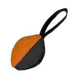 Maxbell Dog Tug Ball Portable Dog Ball Toy for Relaxing Solo Amusement Pets Supplies Black Orange