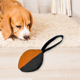 Maxbell Dog Tug Ball Portable Dog Ball Toy for Relaxing Solo Amusement Pets Supplies Black Orange