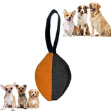Maxbell Dog Tug Ball Portable Dog Ball Toy for Relaxing Solo Amusement Pets Supplies Black Orange