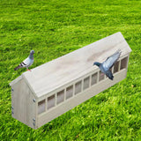 Maxbell Pigeon Feeder Pigeon Supplies Chicken Feeding Trough for Poultry Birds Ducks 60cmx12.5cmx13.5cm