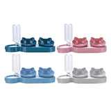 Maxbell Triple Cats Bowls Feeder Small Medium Large Cat Dog Feeding Dishes Deep Blue