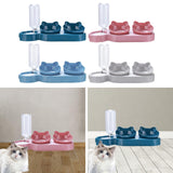 Maxbell Triple Cats Bowls Feeder Small Medium Large Cat Dog Feeding Dishes Deep Blue