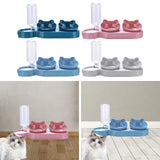 Maxbell Triple Cats Bowls Feeder Small Medium Large Cat Dog Feeding Dishes Deep Blue