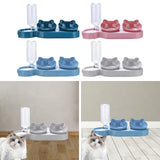 Maxbell Triple Cats Bowls Feeder Small Medium Large Cat Dog Feeding Dishes Deep Blue