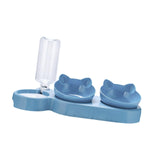 Maxbell Triple Cats Bowls Feeder Small Medium Large Cat Dog Feeding Dishes Light Blue