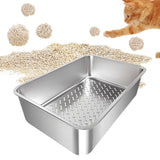 Maxbell Cat Litter Box Detachable Open Top Anti Splashing Bedpan Kitten Potty Toilet A
