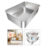 Maxbell Cat Litter Box Detachable Open Top Anti Splashing Bedpan Kitten Potty Toilet A