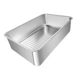 Maxbell Cat Litter Box Detachable Open Top Anti Splashing Bedpan Kitten Potty Toilet B