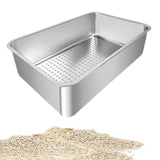 Maxbell Cat Litter Box Detachable Open Top Anti Splashing Bedpan Kitten Potty Toilet B