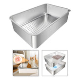 Maxbell Cat Litter Box Detachable Open Top Anti Splashing Bedpan Kitten Potty Toilet B