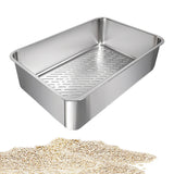 Maxbell Cat Litter Box Detachable Open Top Anti Splashing Bedpan Kitten Potty Toilet C