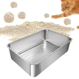 Maxbell Cat Litter Box Detachable Open Top Anti Splashing Bedpan Kitten Potty Toilet C