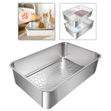 Maxbell Cat Litter Box Detachable Open Top Anti Splashing Bedpan Kitten Potty Toilet C