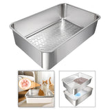 Maxbell Cat Litter Box Detachable Open Top Anti Splashing Bedpan Kitten Potty Toilet C