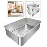Maxbell Cat Litter Box Detachable Open Top Anti Splashing Bedpan Kitten Potty Toilet D