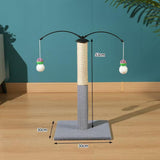 Maxbell Cat Scratching Post Furniture Protector Scratch Post for Indoor Cats Cat Toy Light Gray