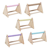 Maxbell Wood Parrot Stand Training Sturdy Claw Grinding for Cockatiel Finch Parakeet Light Khaki