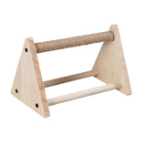 Maxbell Wood Parrot Stand Training Sturdy Claw Grinding for Cockatiel Finch Parakeet Light Khaki