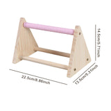 Maxbell Wood Parrot Stand Training Sturdy Claw Grinding for Cockatiel Finch Parakeet Pink