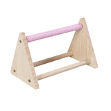 Maxbell Wood Parrot Stand Training Sturdy Claw Grinding for Cockatiel Finch Parakeet Pink