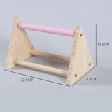 Maxbell Wood Parrot Stand Training Sturdy Claw Grinding for Cockatiel Finch Parakeet Pink