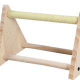 Maxbell Wood Parrot Stand Training Sturdy Claw Grinding for Cockatiel Finch Parakeet Yellow
