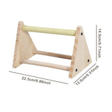 Maxbell Wood Parrot Stand Training Sturdy Claw Grinding for Cockatiel Finch Parakeet Yellow