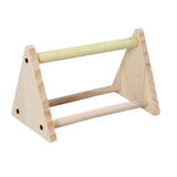 Maxbell Wood Parrot Stand Training Sturdy Claw Grinding for Cockatiel Finch Parakeet Yellow