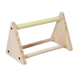 Maxbell Wood Parrot Stand Training Sturdy Claw Grinding for Cockatiel Finch Parakeet Yellow