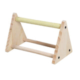 Maxbell Wood Parrot Stand Training Sturdy Claw Grinding for Cockatiel Finch Parakeet Yellow
