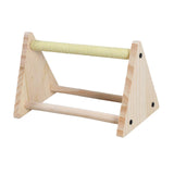 Maxbell Wood Parrot Stand Training Sturdy Claw Grinding for Cockatiel Finch Parakeet Yellow