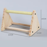 Maxbell Wood Parrot Stand Training Sturdy Claw Grinding for Cockatiel Finch Parakeet Yellow
