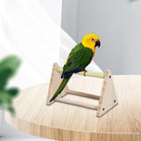 Maxbell Wood Parrot Stand Training Sturdy Claw Grinding for Cockatiel Finch Parakeet Yellow