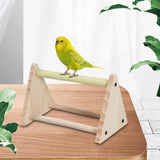 Maxbell Wood Parrot Stand Training Sturdy Claw Grinding for Cockatiel Finch Parakeet Yellow