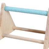 Maxbell Wood Parrot Stand Training Sturdy Claw Grinding for Cockatiel Finch Parakeet Blue