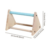 Maxbell Wood Parrot Stand Training Sturdy Claw Grinding for Cockatiel Finch Parakeet Blue