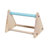 Maxbell Wood Parrot Stand Training Sturdy Claw Grinding for Cockatiel Finch Parakeet Blue