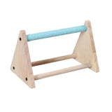 Maxbell Wood Parrot Stand Training Sturdy Claw Grinding for Cockatiel Finch Parakeet Blue