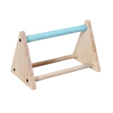 Maxbell Wood Parrot Stand Training Sturdy Claw Grinding for Cockatiel Finch Parakeet Blue