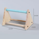 Maxbell Wood Parrot Stand Training Sturdy Claw Grinding for Cockatiel Finch Parakeet Blue