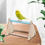 Maxbell Wood Parrot Stand Training Sturdy Claw Grinding for Cockatiel Finch Parakeet Blue