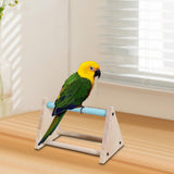 Maxbell Wood Parrot Stand Training Sturdy Claw Grinding for Cockatiel Finch Parakeet Blue