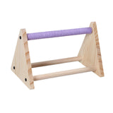 Maxbell Wood Parrot Stand Training Sturdy Claw Grinding for Cockatiel Finch Parakeet Purple