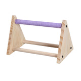 Maxbell Wood Parrot Stand Training Sturdy Claw Grinding for Cockatiel Finch Parakeet Purple